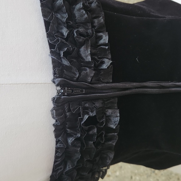 vintage 90s black velvet bustier - Picture 6 of 10